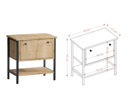 Valery - Sapphire Oak, Black