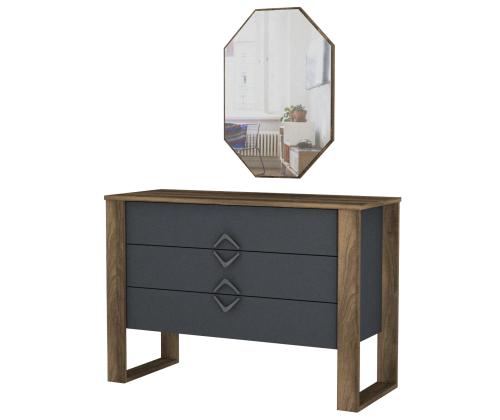 Bumerang Aynalı - Walnut, Anthracite