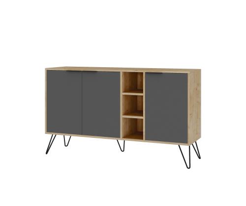 Clara Console - Oak, Anthracite