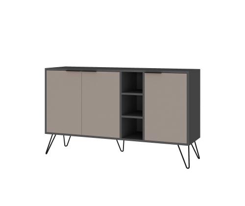 Clara Console - Anthracite, Light Mocha