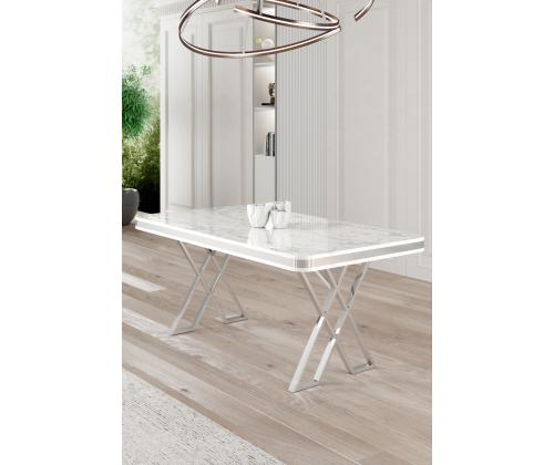 Vals - White Marble, Chrome