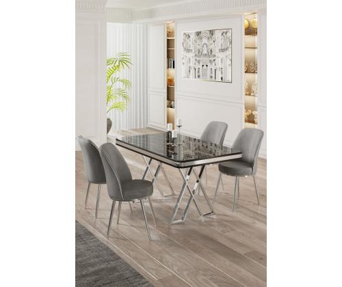 Vals - Black Marble, Chrome, Grey