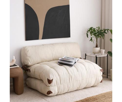 Diivan Fold Teddy 2 - Cream