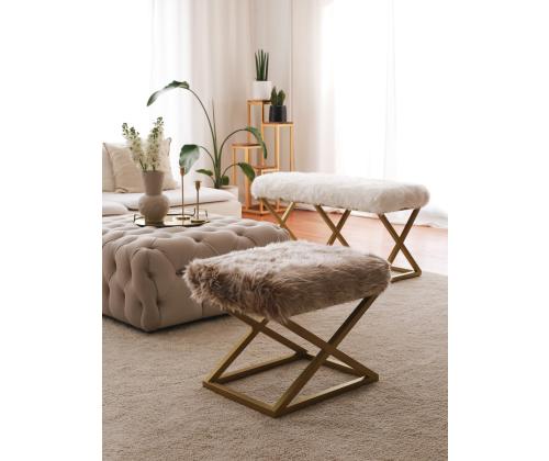 Capraz Pelush - Gold, Brown