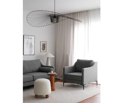 Diivan Nordi 3 Seater Metal - Grey