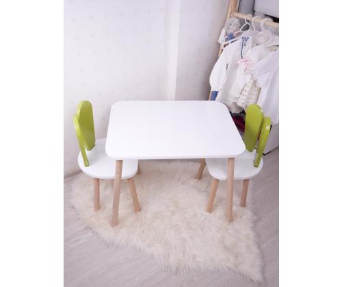 Bunny Two Chair Set - Pistachio Green, White