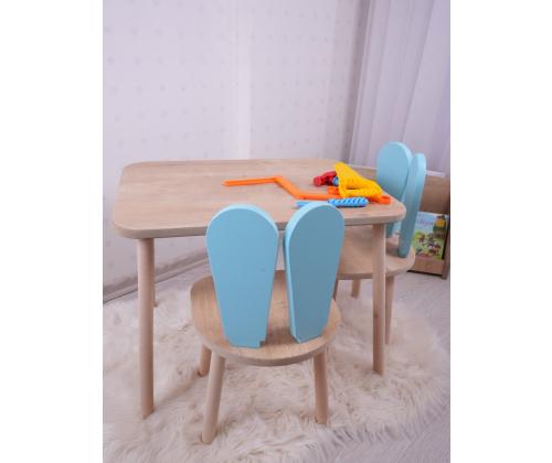 Bunny One Chair Set - Baby Blue, Brown