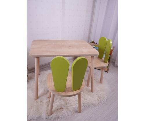 Bunny One Chair Set - Pistachio Green, Brown