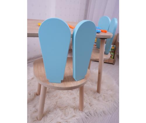 Bunny Two Chair Set - Baby Blue, Brown