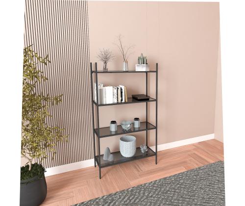 Marta - Black, Smoked Glass