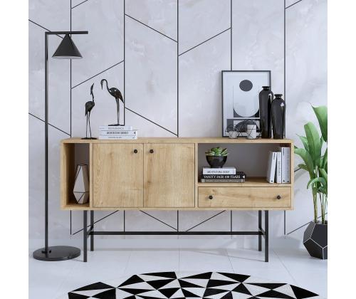 Freya - Sapphire Oak, Black