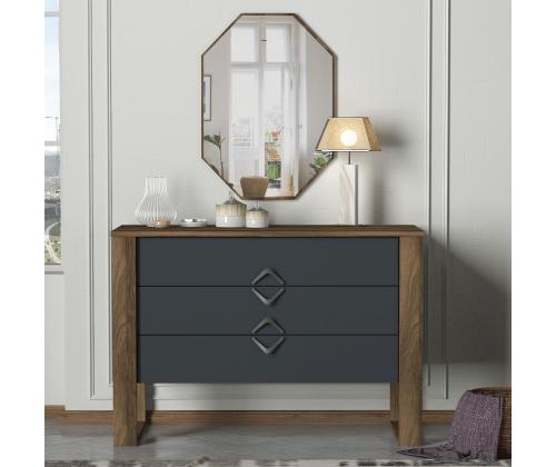 Bumerang Aynalı - Walnut, Anthracite