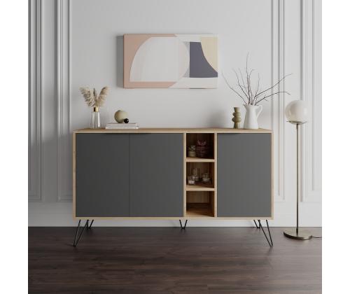 Clara Console - Oak, Anthracite