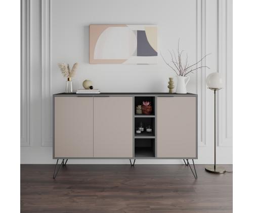 Clara Console - Anthracite, Light Mocha