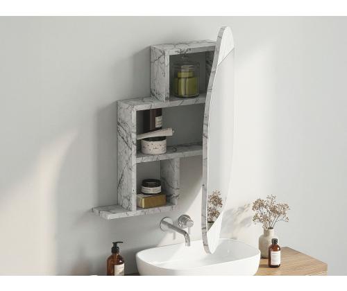 Cloud Storage Bathroom Wall Mirror - Carrara