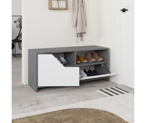 Nexus Shoe Cabinet - Grey, White