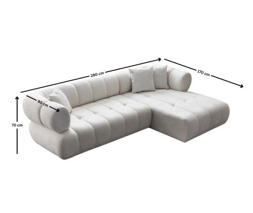 Diivan Petra Right - White