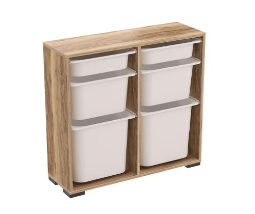 Carla - Walnut, White