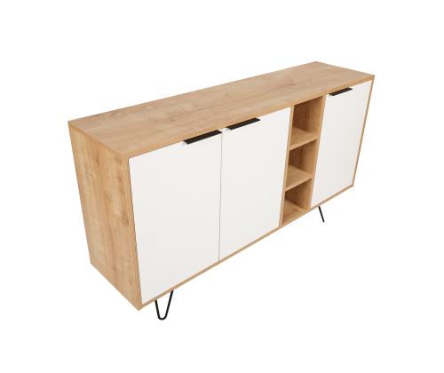Clara Console - Oak, White