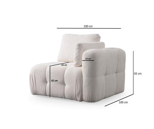 Amaris 3 Seater -White
