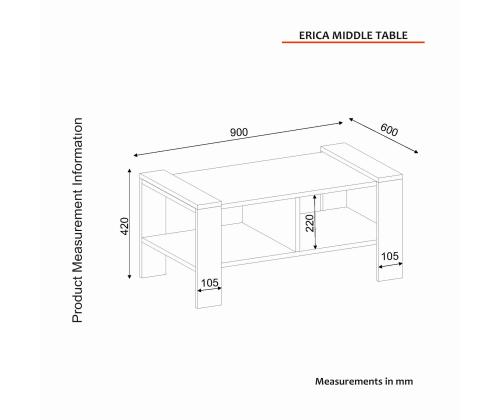 Erica - White, Walnut