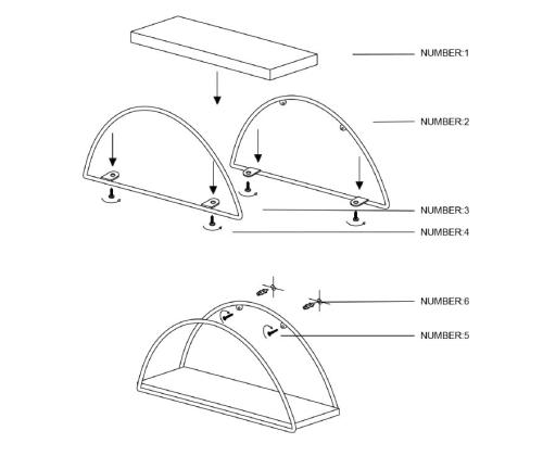 Dekoratif Duvar Rafı 2