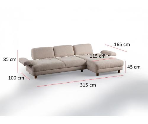 Nice L Corner Right - Cream