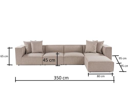 Sora (L1-O1-O1-1R-POUFFE ) - Sand Beige