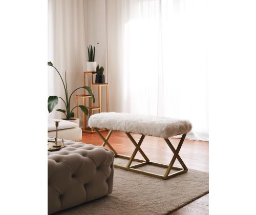 Capraz Pelush - Gold, White