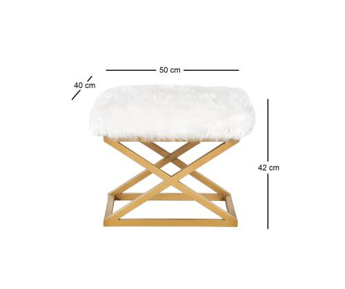 Capraz Plush - Gold, White