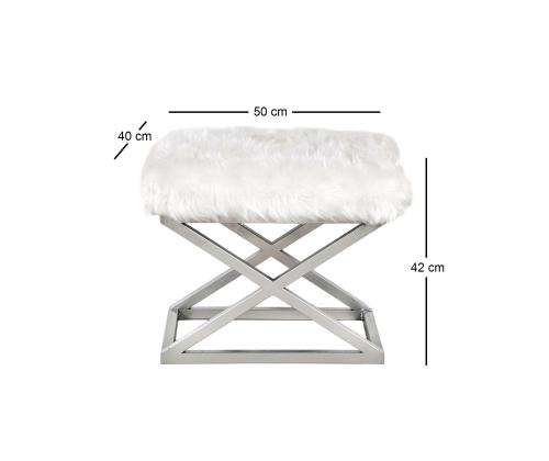 Capraz Plush - Silver, White