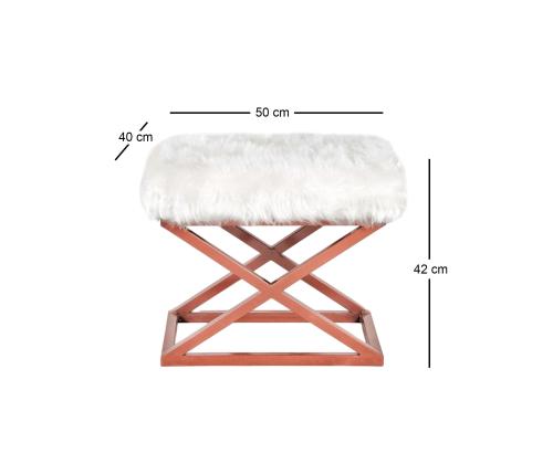 Capraz Plush - Copper, White