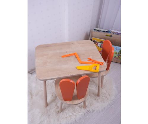 Bunny Two Chair Set - Orange, Brown