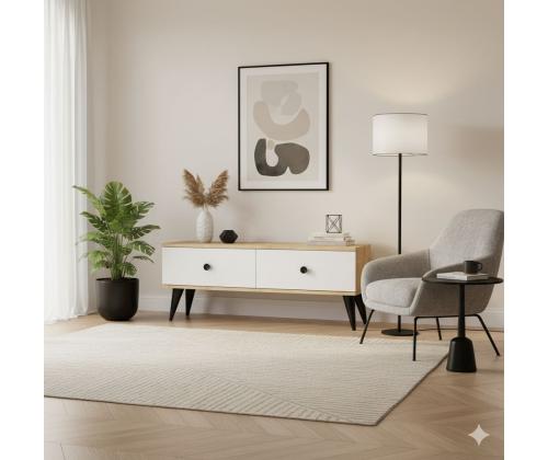 Mona 120 - Sapphire Oak, White