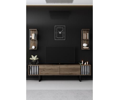 Chrome Line - Walnut, Black