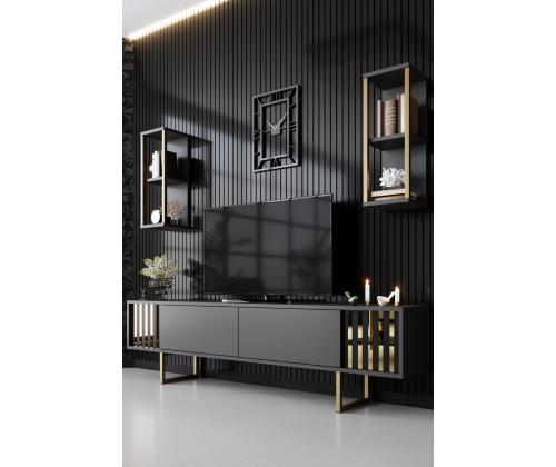 Gold Line - Anthracite, Gold