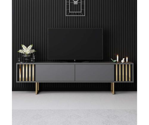 Gold Line - Anthracite, Gold