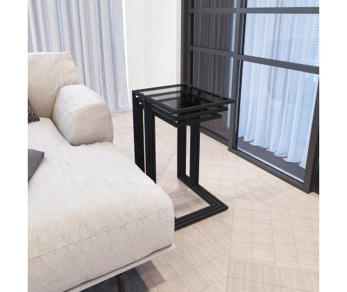 İbiza - Black, Smoked Glass