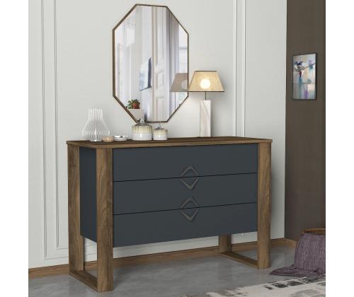 Bumerang Aynalı - Walnut, Anthracite