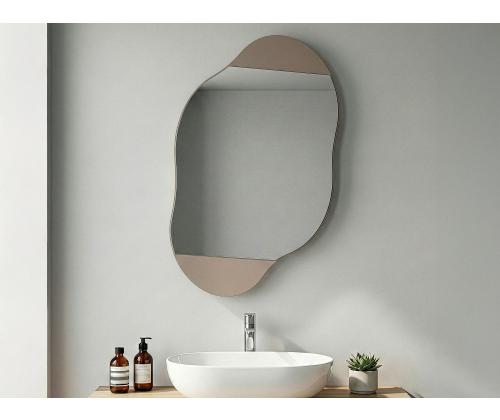Cloud Storage Bathroom Wall Mirror - Light Mocha