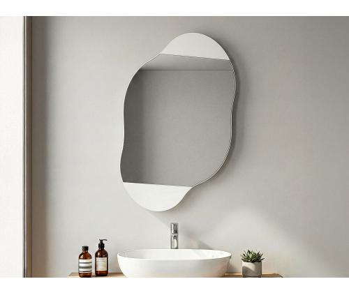 Cloud Storage Bathroom Wall Mirror - White