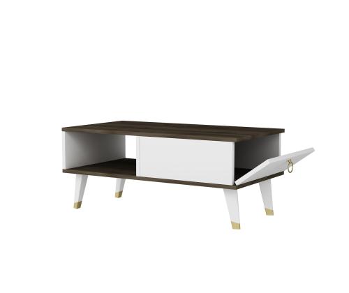 Delux - Walnut, White