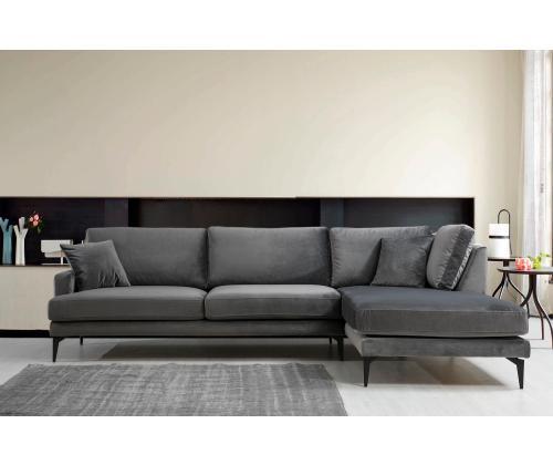 Papira Corner Right (L3+Chl) - Anthracite