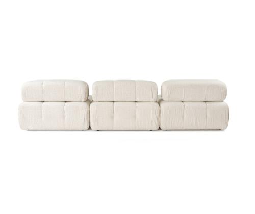 Doblo 3 Seater with Pouffe ( L1-O1-1R-Pouffe) - Cream