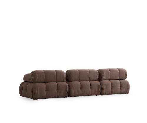 Doblo 3 Seater with Pouffe ( L1-O1-1R-Pouffe) - Cappuccino