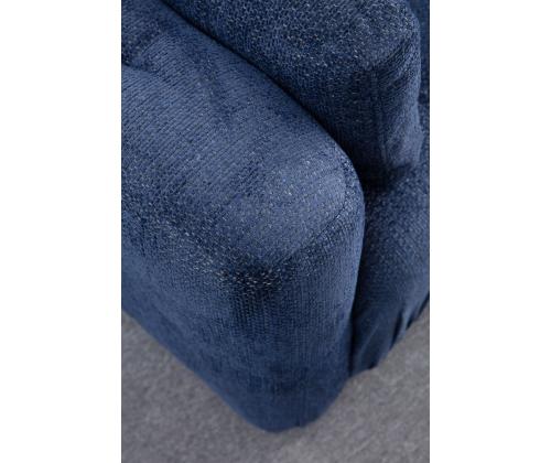 Amaris 2 Seater With Pouffe - Navy Blue