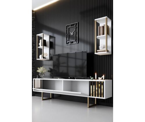 Gold Line - White, Black