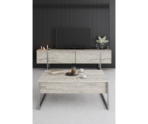 Luxe - Travertine, Silver