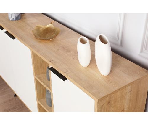 Clara Console - Oak, White