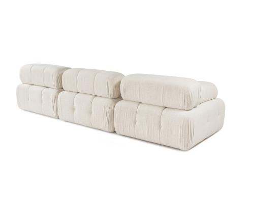 Doblo 3 Seater with Pouffe ( L1-O1-1R-Pouffe) - Cream